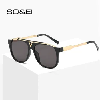 

SO&EI Vintage Oversized Square Women Sunglasses Fashion Tinted Gradient Lens Eyewear Trending Ladies Sun Glasses Shades UV400