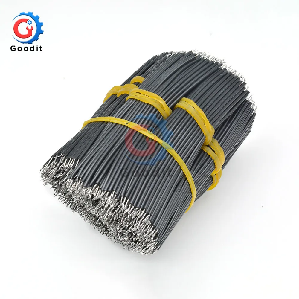 100 шт./компл. 24AWG гальванически лужёные макетная плата припоя кабель 24AWG 8 см Fly джемпер Оловянная проволока проводящие провода 1007-24AWG разъем провода