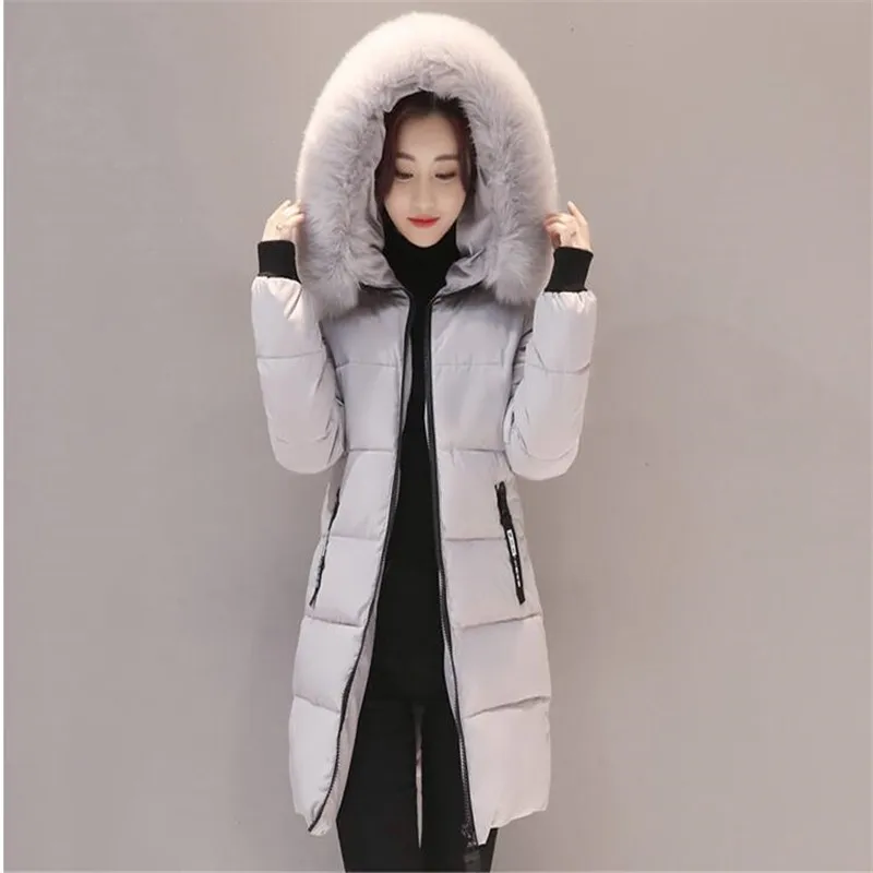 Goede Vrouwen Parka Winter Dames Casual Lange Jassen Vrouw Jassen Winter Vrouwen Capuchon Katoenen Parka Warme Jas Uitloper plus size