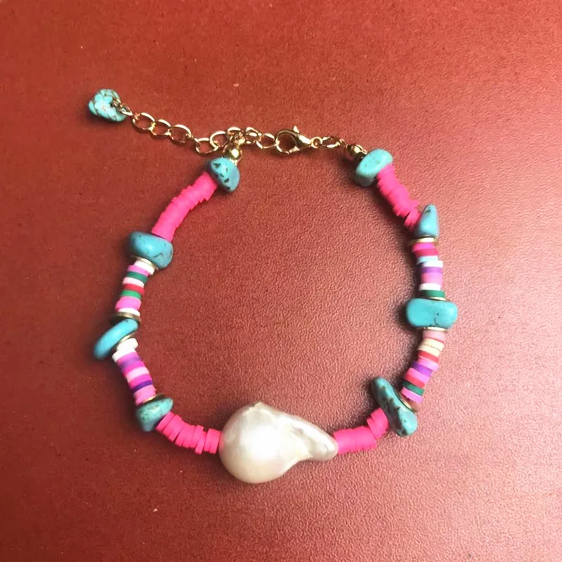 Bracelet Богемное ожерелье с жемчужной подвеской, колье, acero inoxible joyeria mujer bizuteria moda mujer pokemon, женские аксессуары - Окраска металла: Bracelet