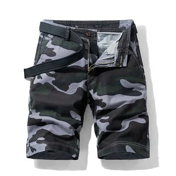 

2020 Men's 100%Cotton Casual Breathable Simple Summer Outdoor Streetwear Wholesale Cargo Shorts