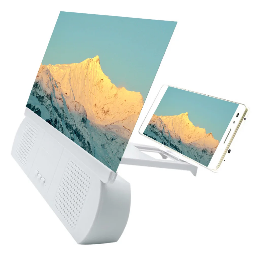 

12Inch 3D Screen Magnifier with Bluetooth Speaker Movies Amplifier for IOS Android Phones LB88