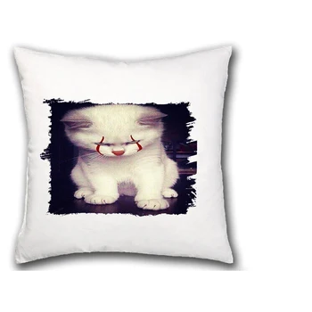 

CAT PILLOW CLOWN MACABRE TERROR home comodo cussion