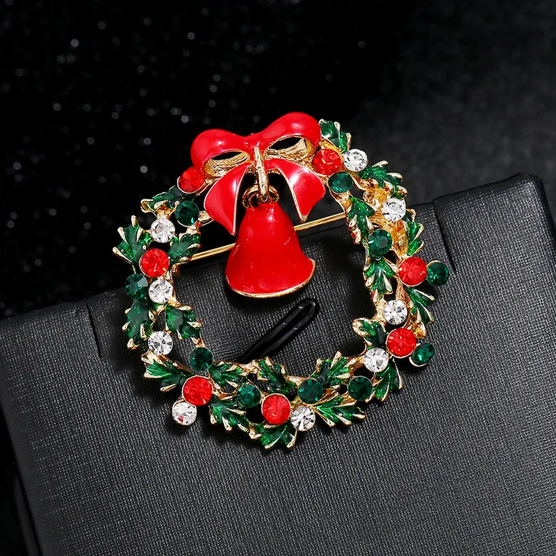 Broches De Noël Scintillantes - Lot De 6 Pins Festifs Avec Strass Pour Décorer Pulls, Sacs Et Cadeaux