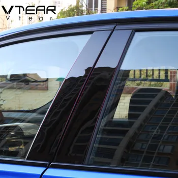 

Vtear For Hyundai creta ix25 accessories Car window BC column decorative sticker trim mirror reflection panel Exterior 2018 2019