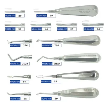 

Dental Root Elevator Stainless Steel Tooth Elevator Dentist Tools Straight Curved Root Elevator Dentist Surgical Instrument Tool