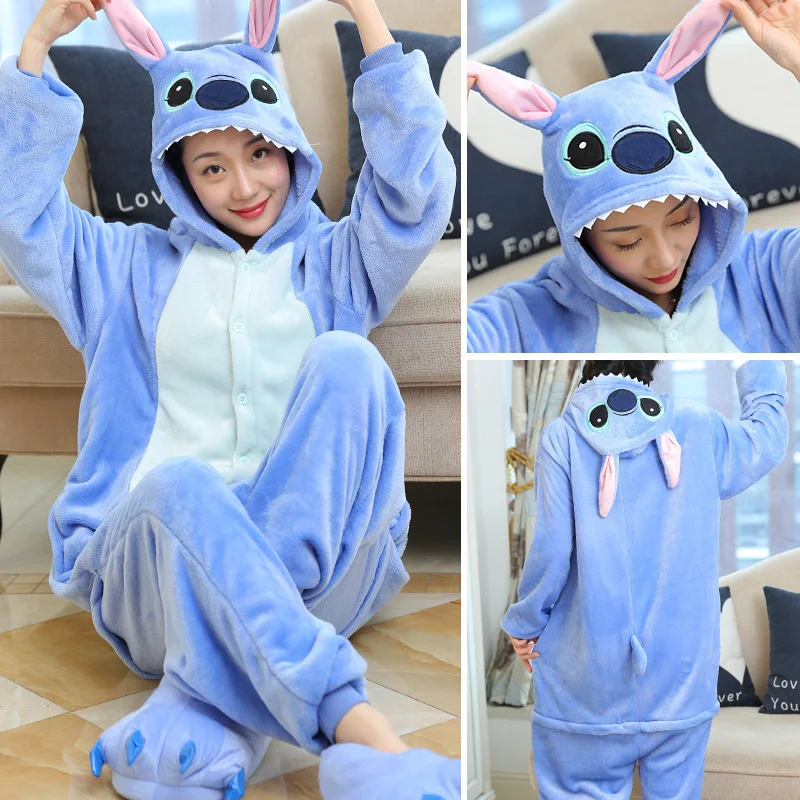 Pijama Kigurumi Stitch Macio Original Unissex Adulto Infantil