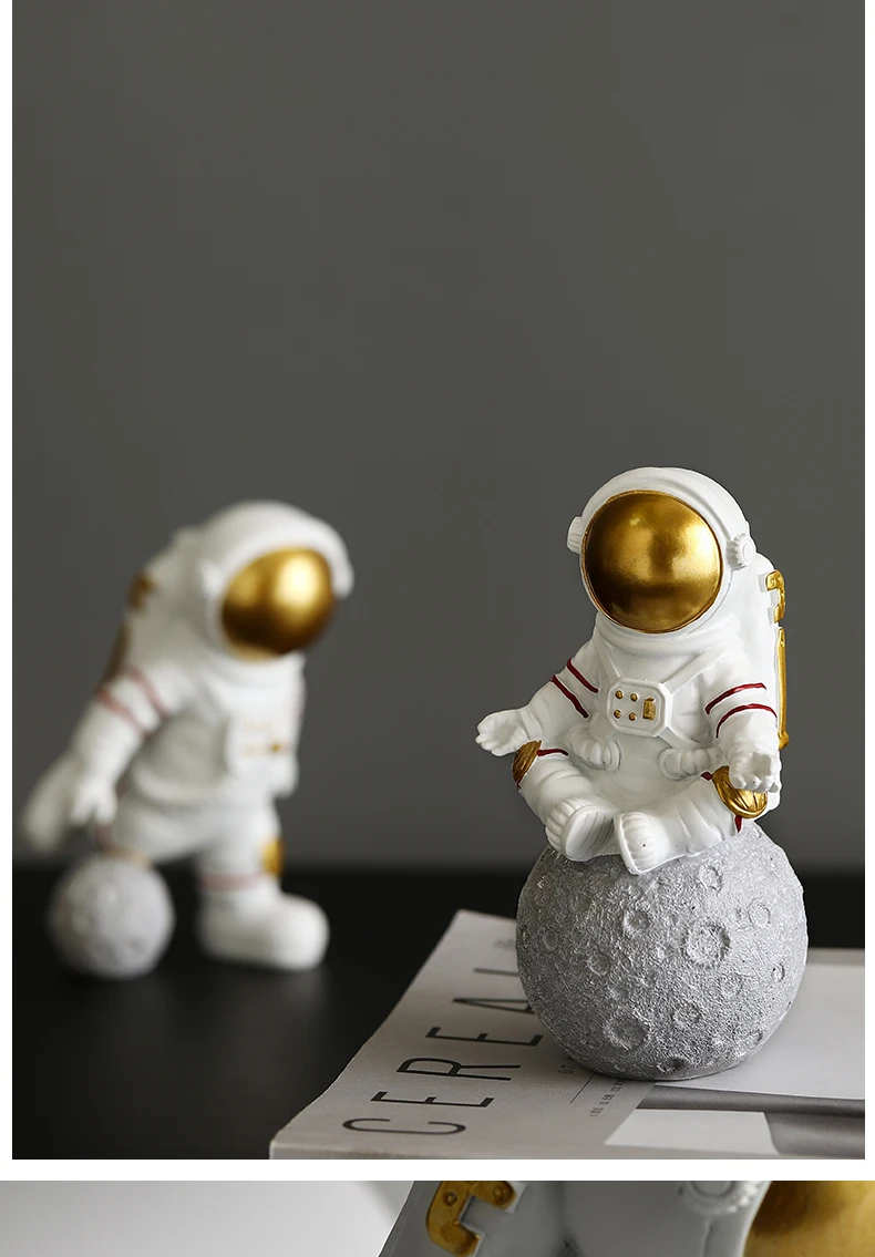 Скандинавский современный астронавт миниатюрные фигурки из смолы, ремесло, домашний Сказочный Сад, украшение стола, предметы мебели, аксессуары для комнаты