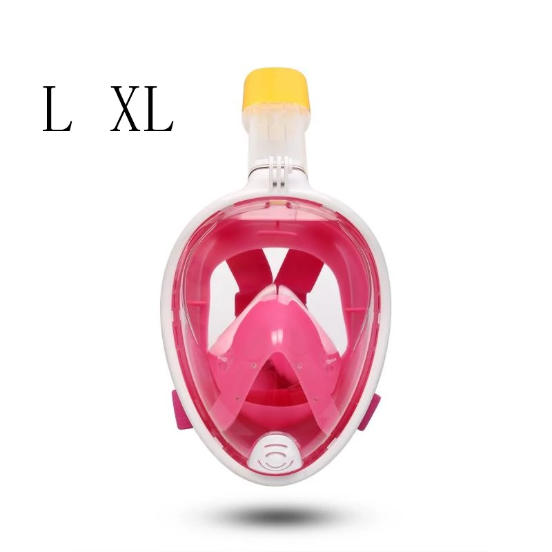 Pink L XL Силиконовая подводная противотуманная маска для подводного плавания арочная поверхность маска для подводного плавания - Цвет: Pink L XL