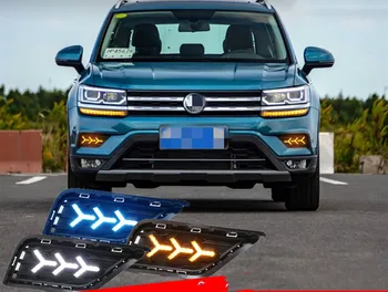 

Fast delivery Led daytime running lights+moving turn signal+blue night mode+remote control for Volkswagen Tharu