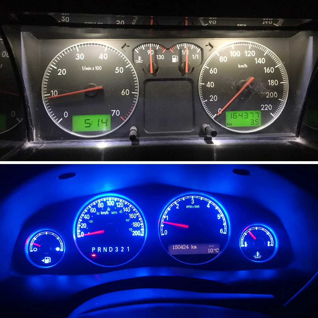 10 шт. светодиодный супер яркий светильник T5 W1.2W 27 74 86 206 3 SMD 3030 для салона
