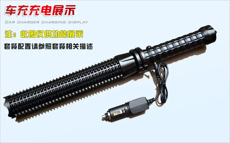Натуральный продукт Cree T6 power Torch XPe Оборудование безопасности патрульный фонарь Защитная Выдвижная булава