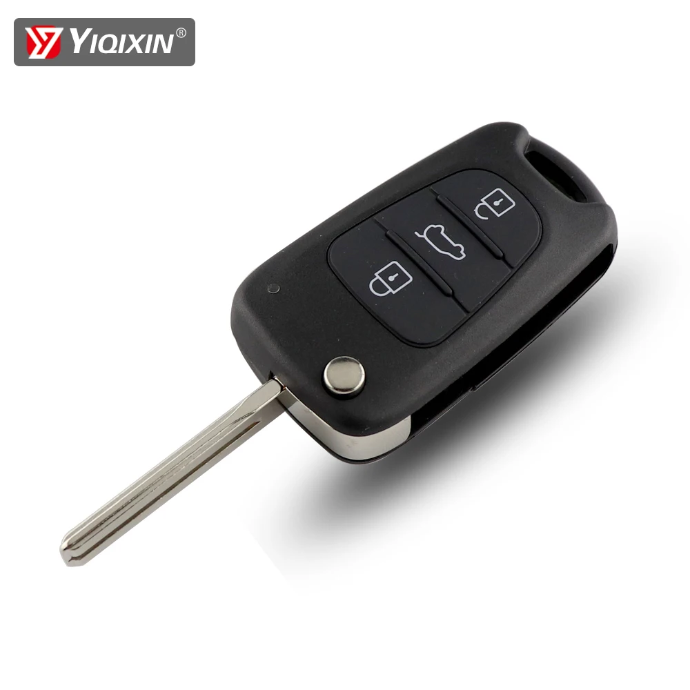 HIBEYO Custodia In Silicone TPU Per Chiave Auto KIA, Con Linee Dorate, Compatibile Con K3 Rio Ceed Cerato Sorento Sportage E Altri Modelli Keyless Go, Nera - 3