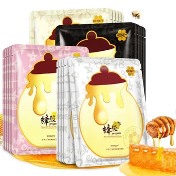 

10Pcs IMAGES Nourish Honey Facial Mask Moisturizing Oil Control Face Mask Acne Treatment Hydrating Wrapped black Masks Skin Care