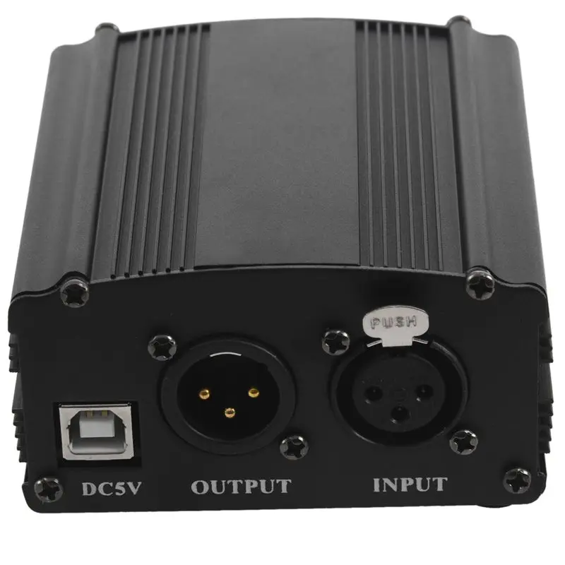 48V USB Phantom Питание USB проводной микрофон кабель для мини микрофон конденсаторный записывающее оборудование-черный