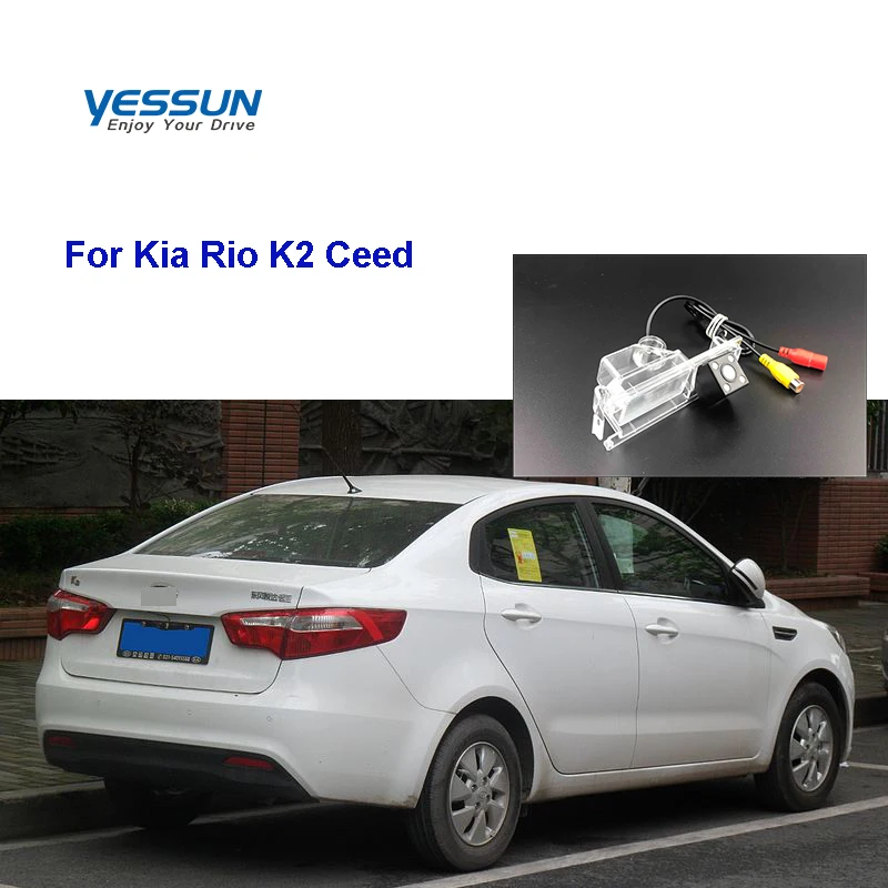 Yessun HD CCD ночного видения автомобиля заднего вида резервная камера Водонепроницаемая Для Kia Rio K2 Ceed
