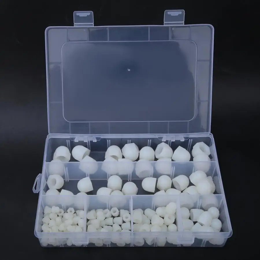 Hex Bolt Cap145Pcs Hex Bolt Cap White Rubber Nut Protection Cover for Screw Kit Accessories Hand Tool