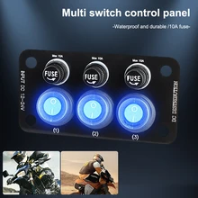 

TRUEFUL 3/6 Gang Rocker Switch Panel 12-24V On-OFF Toggle Switch Panel Waterproof With 10A Fuse For Car Marine Ship