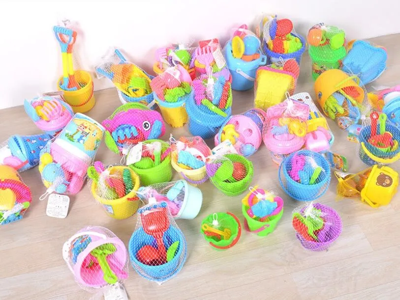 7pcs Beach Tools Set Sand Playing Toys Kids Fun Water Beach Seaside Tools Gifts Sand toys Sandglass Shovel Tool Детские