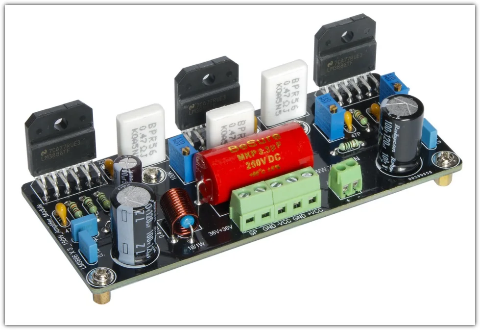 Моно-усилитель мощности LM3886 X 3 в собранном параллельном корпусе 150 Вт чистого