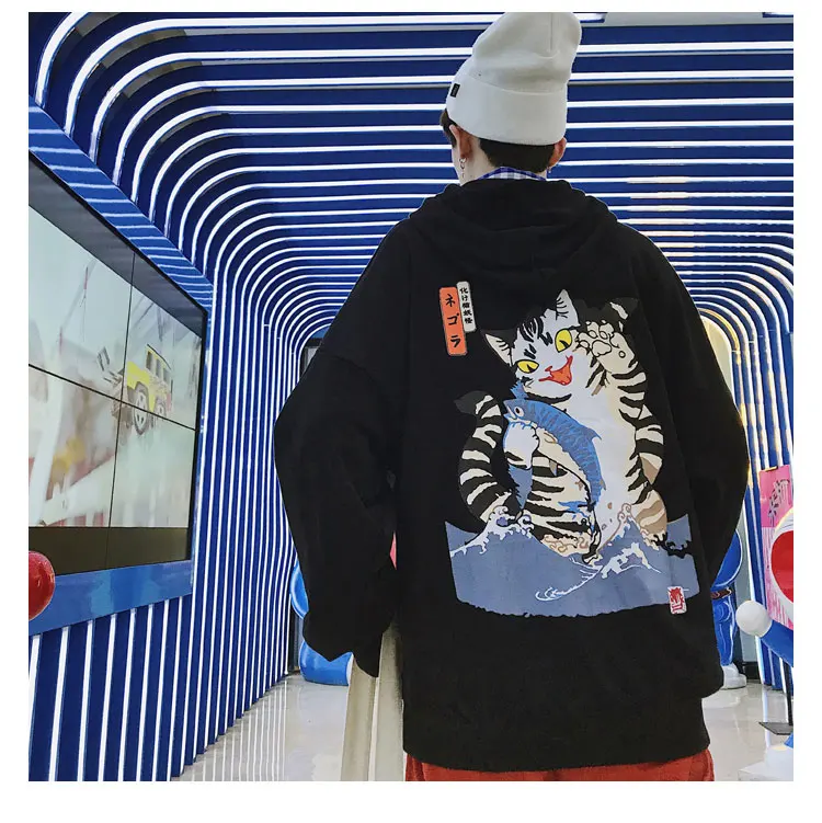 Japan Style Cats Harajuku Oversize Hoodie