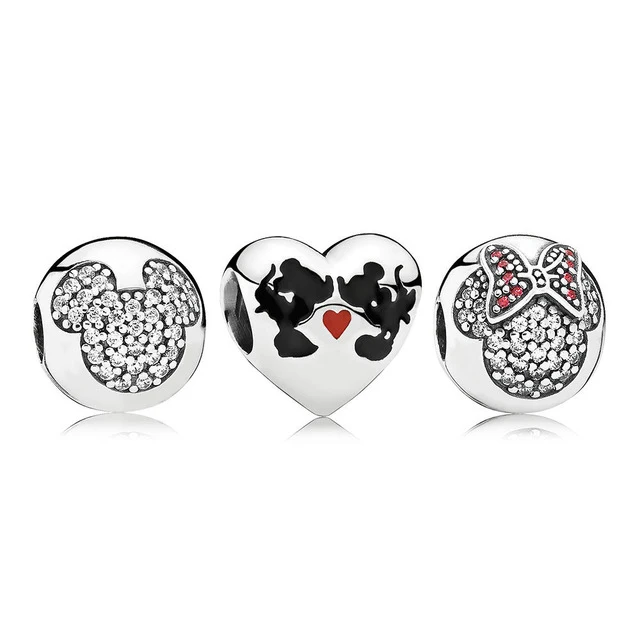

100% 925 Sterling Silver 1:1 Classic Cartoon Fairy Tale In Love Charm Set FIt DIY Bracelet Quality Jewelry