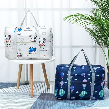 

Women Large Capacity Folding Duffle Bag Organizer Packing Cubes Waterproof Nylon Cartoon Gir Travel Bags Luggage Weekend Bag