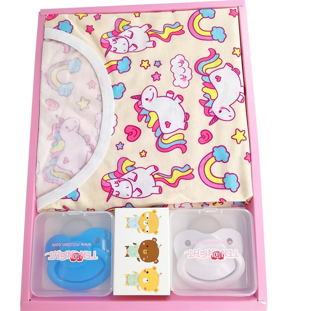ABDL хлопок Onesie пижамы Ползунки промежность Ddlg взрослый Onesie одежда для маленьких девочек Комбинезон с силиконовой соской для взрослых набор