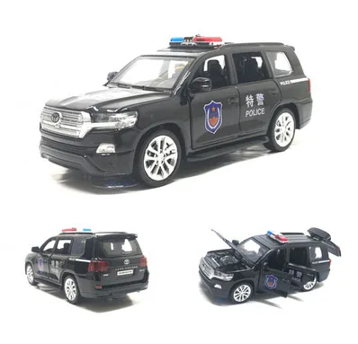 Новинка 1:32 литая под давлением литая модель автомобиля Toyota Land Cruiser, звуковой светильник, игрушечные машинки для детей, подарки для друзей