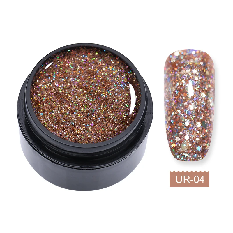Sequins 4 Ur Sugar 15 мл поливинилхлоридный УФ-гель с розовым блеском, блестящий лазер для быстрого наращивания ногтей, строительный Гель-лак для ногтей - Цвет: Sequins 4