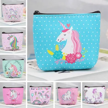 

NEW Summer Unicorn Coin purse Gift For Travel Women Zipper Mini Flamingo Wallet Keys Pouch Card Holder Earphone Package Bag