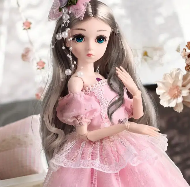 as picture 1/4 BJD куклы SD 18 дюймов 18 шариков подвижные шарнирные куклы с одеждой наряд обувь парик волосы макияж лучший подарок для девочек AT39 - Цвет: as picture