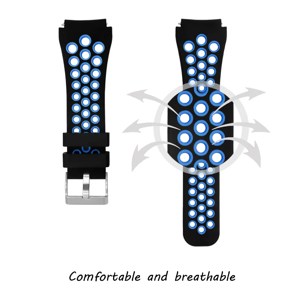 22 мм ремешок для часов gear S3 Frontier band samsung Galaxy watch 46 мм ремешок силиконовый Браслет smartwatch gear S3 классический 46 мм