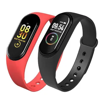 

Smart Bracelet M4 Bluetooth Multifunctional Pedometer Bracelet Color Screen Heart Rate Sports Pedometer Waterproof Bracelet3C007