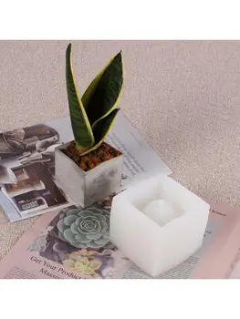 

Succulent Plant Flower Pot Silicone Mold Soap Bottle Ashtray Candle Holder Mould 53CB
