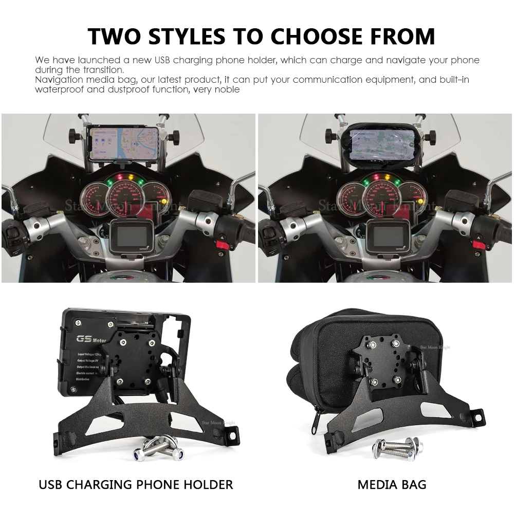 Phone stand for GUZZI NORGE 1200 GT support STELVIO NTX