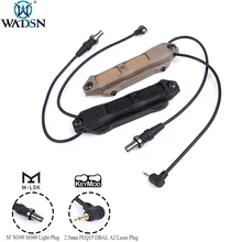 WADSN Тактический дополненной Давление двойной переключатель для PEQ15 DBAL-A2 лазерный M300 M600 оружие светильник подходит Keymod M-Lok 20 мм рельс