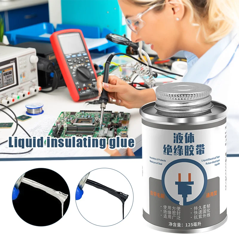 125ML Liquid Insulation Electrical Tape Tube Paste Waterproof Anti-UV Fast Dry Tape TP899