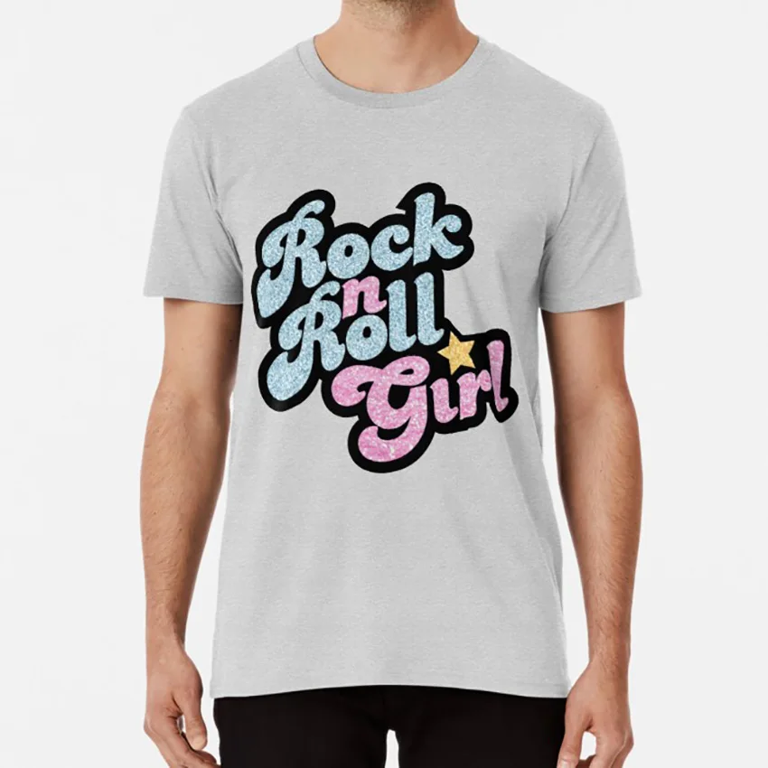 

Rock n' Roll Girl T shirt 70s darla darla sherman disco finding nemo girl glitter nerdy rock