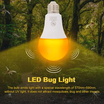 

Anti Mosquito killer Lamp LED Bug Light Bulb Insect killer Outdoor E26/27 15W Mosquito Repellent Light Bulb No UV Night Light
