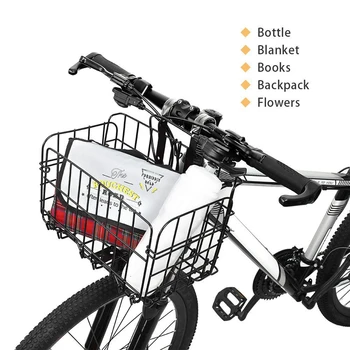 

Bicycle bag Front Basket Metal Iron Folding Hanging Mountain Bike Riding accessories Cesta Bicicleta cycling