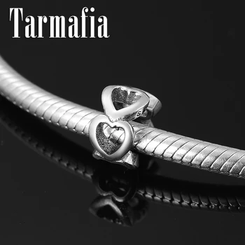 

2019 New 925 Sterling Silver DIY Hollow out Light Heart Spacer Bead for Women Fit Original Silver Charm Bracelet Jewelry making