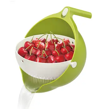 

Multifunctional Kitchen Storage Container Double Layer Strainer Drain Basket Fruit Vegetable Washing Basin