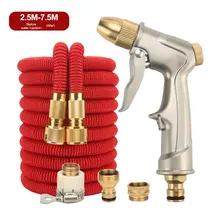 

2.5-7.5M Garden Hose Retractable Water Hose Set with High Pressure Nozzle Water Gun Head for Garden Watering Flowers Car Wash