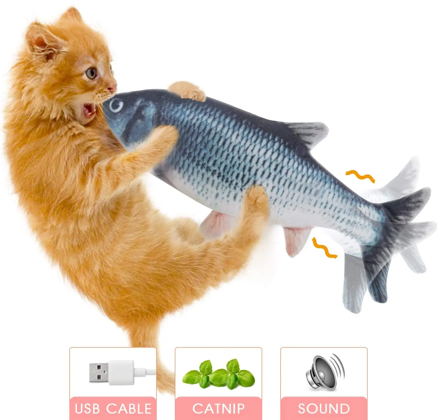 Игрушки для домашних котов Реалистичная плюшевая имитация электрическая кукла