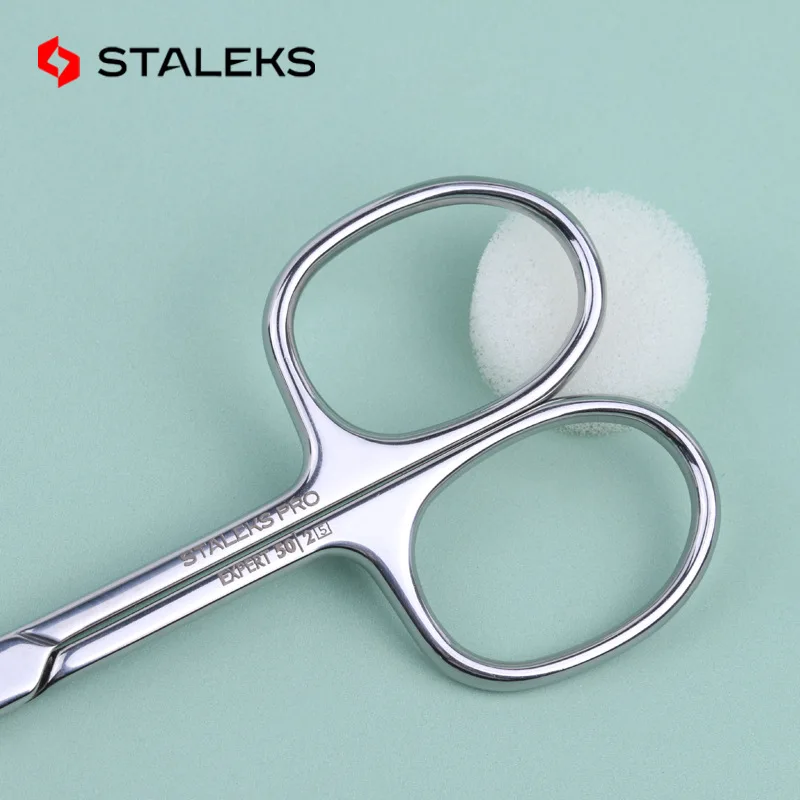 1pc STALEKS Expert 50-2 Stainless Steel Eyebrow Scissors Curve Mouth Exfoliating Hair Removal Trimmer Nail Care Tools 3