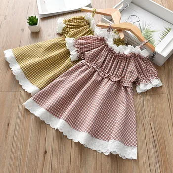 

2020 Newborn Baby Girls Clothes Floral Tops T-shirt Lace Headband Tutu Dress Kids Dresses for Girls