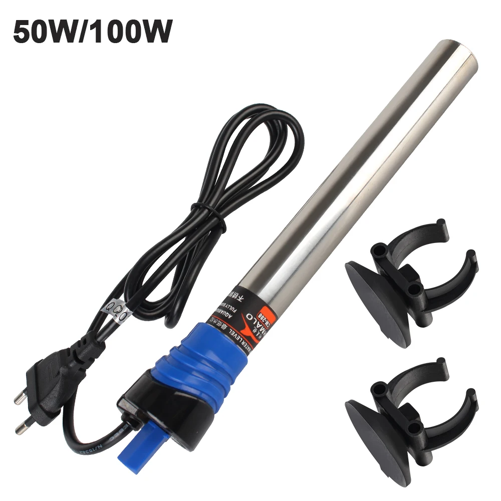 Fish Tank Heating Rod Thermostat Heater Rod 220V EU Plug Adjustable Temperature 50W/100W