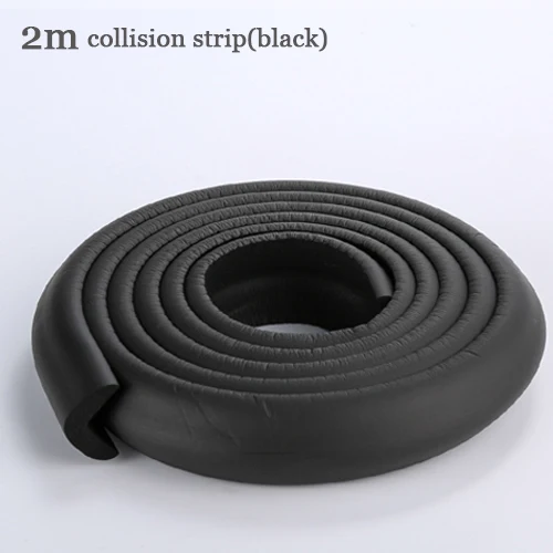 2meters black 2 м Детская безопасность стол Угловой протектор Анти-столкновения угол полосы Детская безопасность ребенок Рабочий стол угол протектор на край стола - Цвет: 2meters black