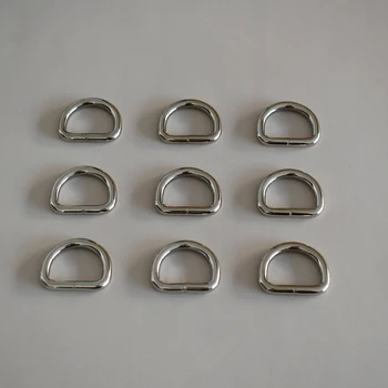 

100 Pcs/Lot 3/4Inch(20mm) Metal Flat Alloy Dee Ring adjustable buckles Nickle/Silver for Bag Webbing Strap Diy Accessories